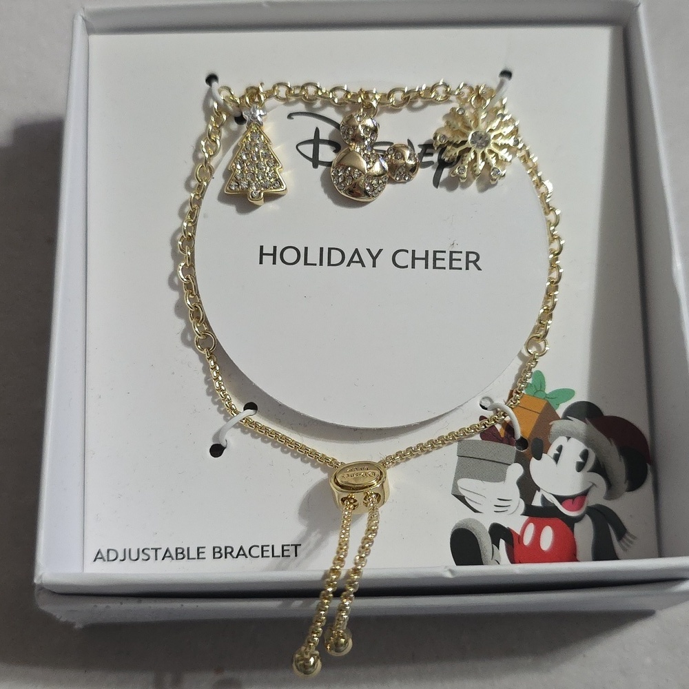 Disney Gold Holiday Adjustable Bracelet - Picture 3 of 6